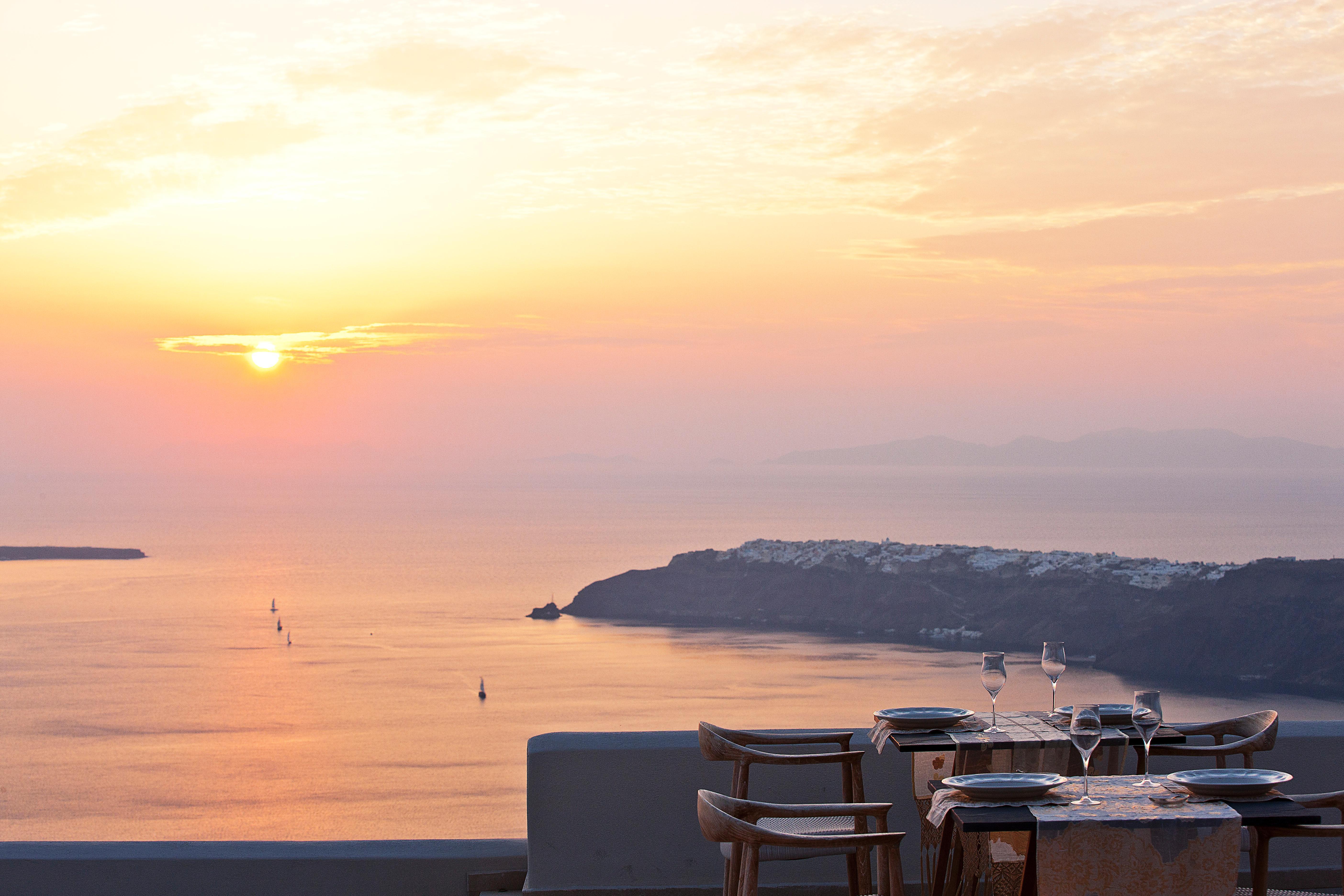 Gold Suites - Small Luxury Hotels Of The World Imerovígli Restaurant foto